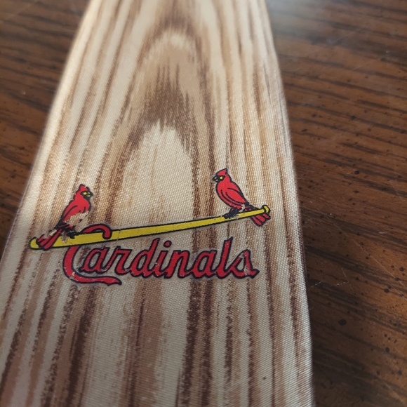 Vintage St. Louis Cardinals MLB Baseball Bat Neck Tie Mens 1987 - Picture 5 of 7